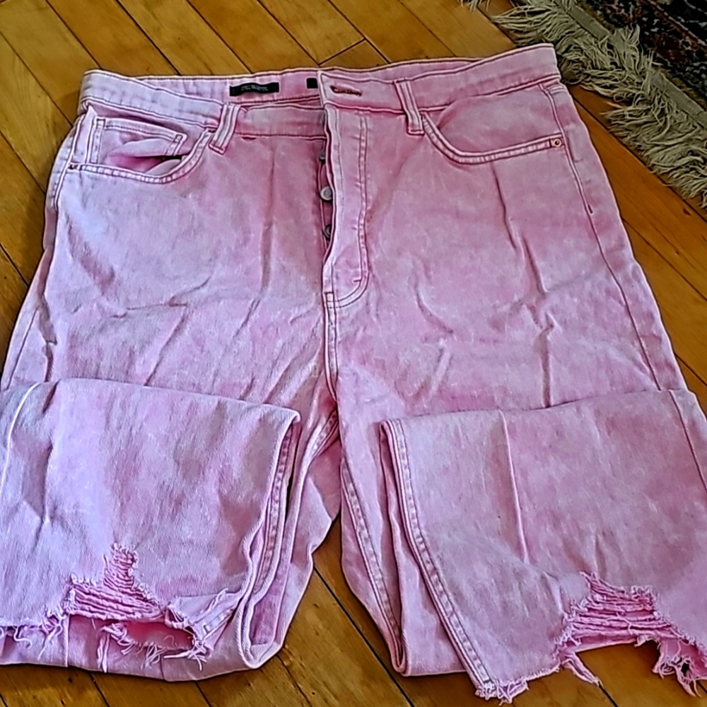 Pink Full Length High-Rise Wild Fable Jeans